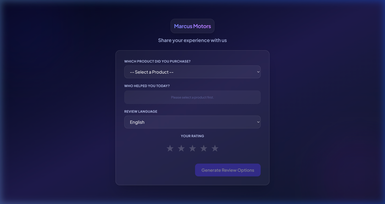 Review Generator: AI-Powered Customer Review Acquisition SaaS